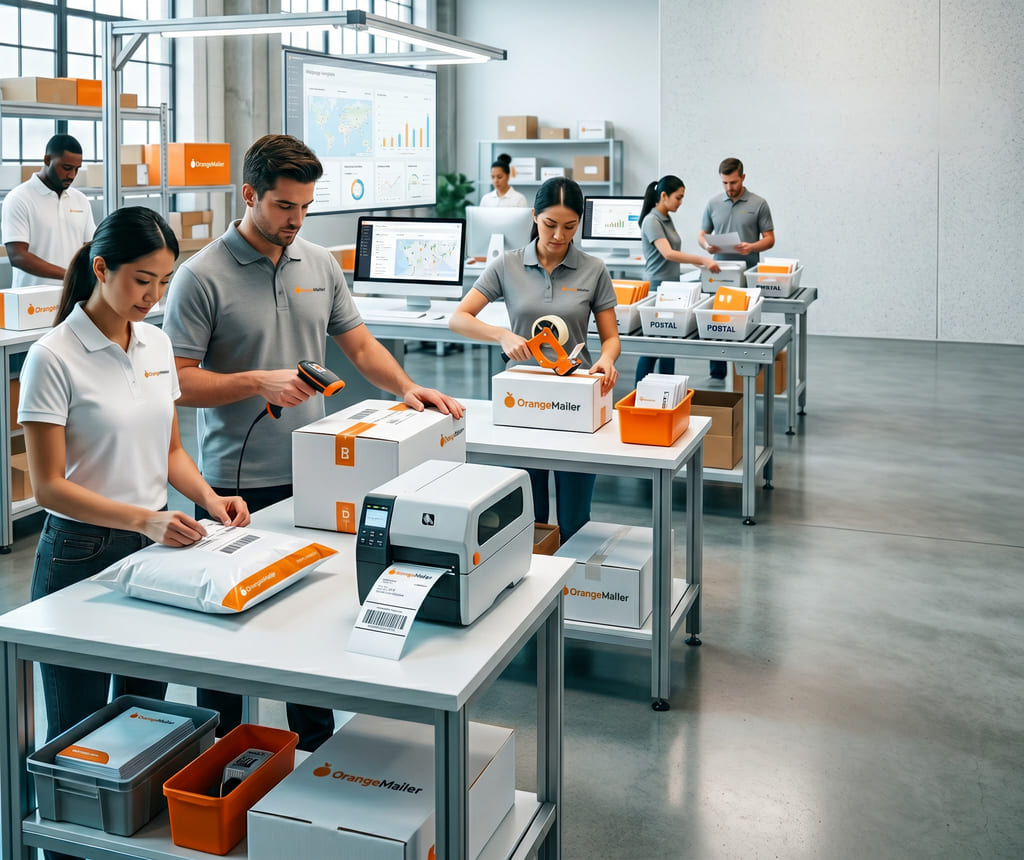 Orange Mailer dashboard for printing USPS postage online